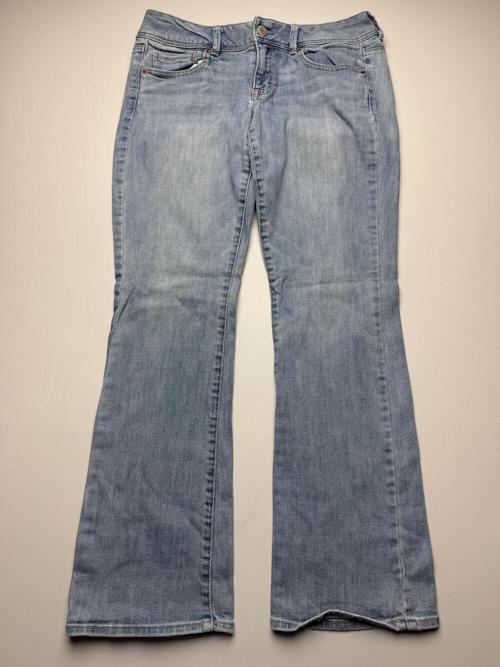 American Eagle Outfitters Jeans Womens 10 Blue Light Wash Kick Boot Denim